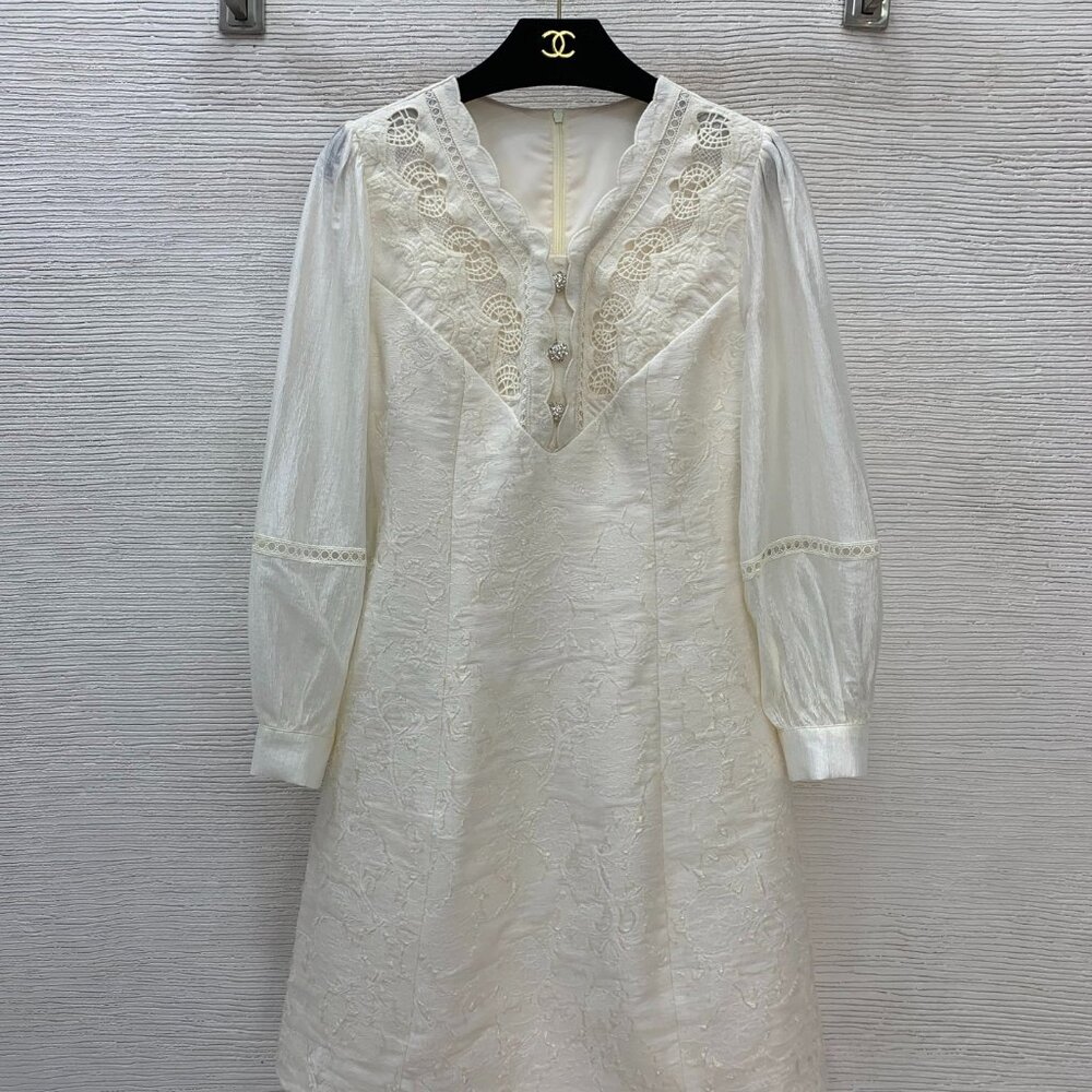 Self-Portrait V-neck long-sleeved dress